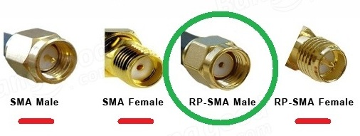 Разъем подключения антенны к Модему = RP-SMA Male
